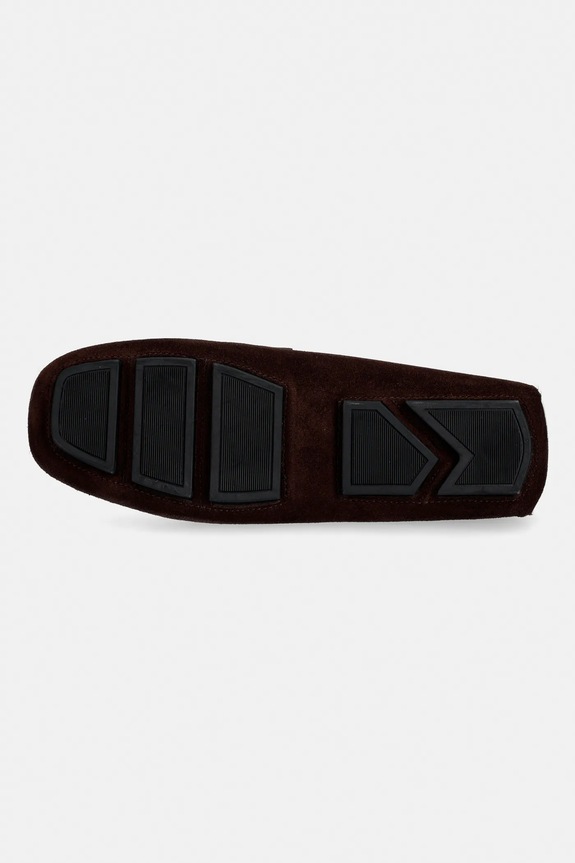 Semišové mokasíny Calvin Klein SQUARE DRIVER SUEDE HW0HW02844 hnedá