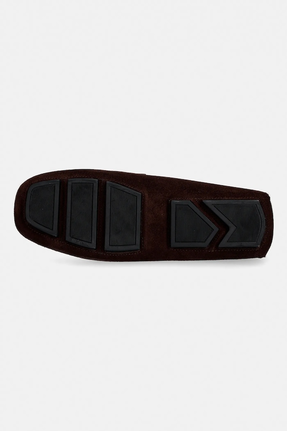 Semišové mokasíny Calvin Klein SQUARE DRIVER SUEDE HW0HW02844 hnedá