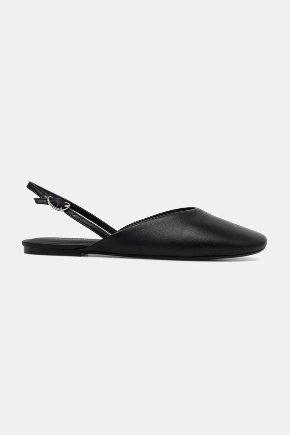 Calvin Klein balerini de piele OBLIQUE BALLERINA SLINGBACK LTH HW0HW02852 negru SS26