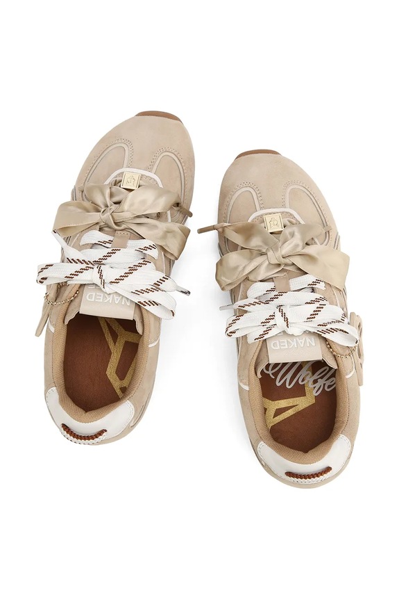 Obuwie Naked Wolfe sneakersy zamszowe Adored Adored.Off.White beżowy