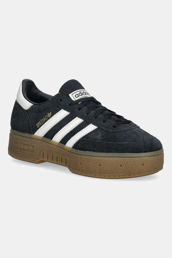 adidas Originals sneakers din piele întoarsă Handball Spezial Bold platformă negru JR7438