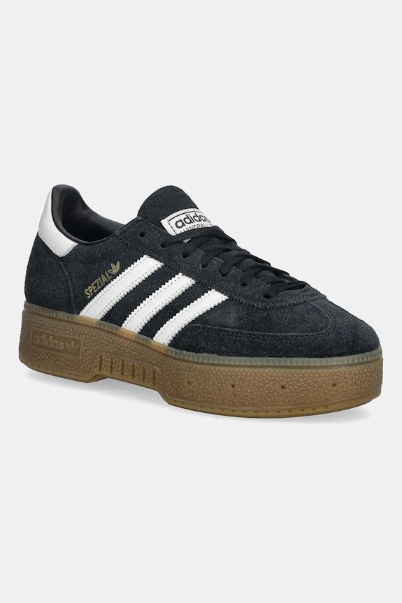adidas Originals sneakers din piele întoarsă Handball Spezial Bold platformă negru JR7438
