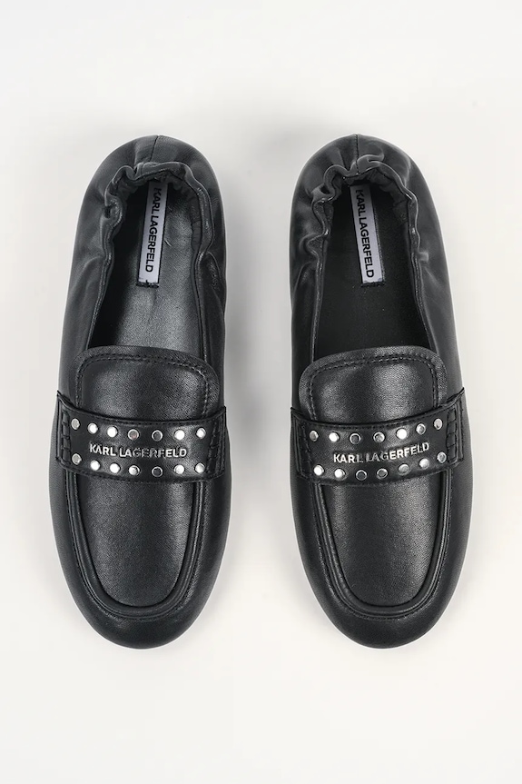 Karl Lagerfeld mocasini de piele MARLEE negru KL41311.00S