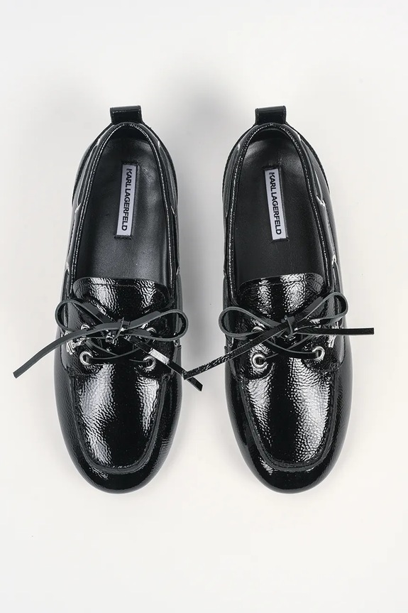 Karl Lagerfeld mocasini de piele MARLEE negru KL41326.100