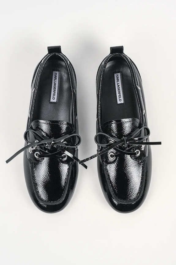 Karl Lagerfeld mocasini de piele MARLEE negru KL41326.100