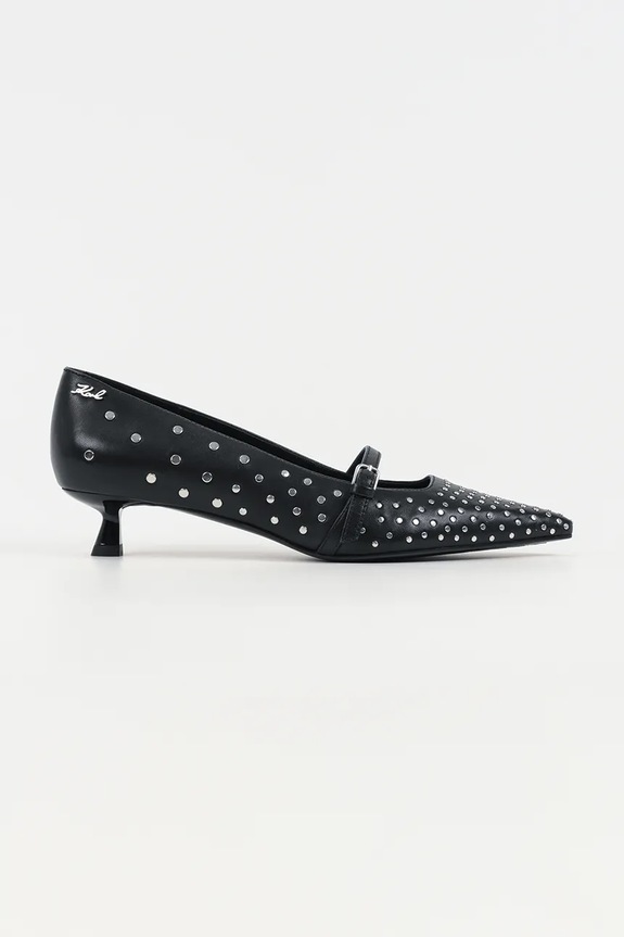 Karl Lagerfeld stilettos de piele PASHA kitten negru KL30106S.00S