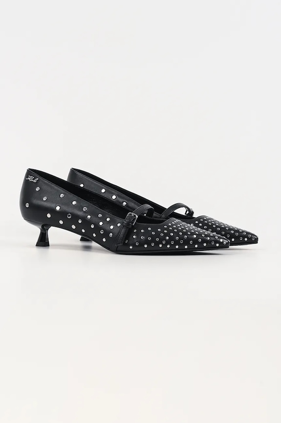 Karl Lagerfeld stilettos de piele PASHA KL30106S.00S negru SS26
