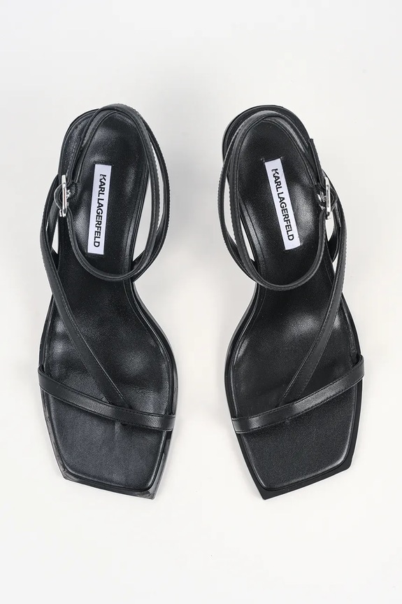 Kožené sandále Karl Lagerfeld KARMEL čierna KL33606.000