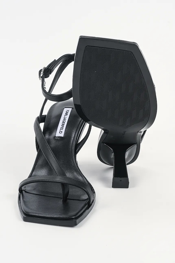 Kožené sandále Karl Lagerfeld KARMEL KL33606.000 čierna