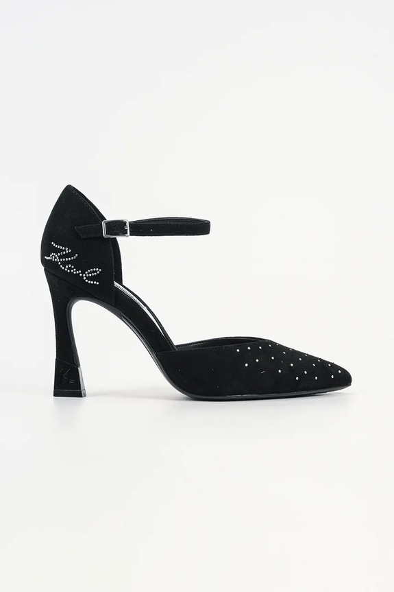 Замшевые туфли Karl Lagerfeld PREMIERE 90 5-8 см чёрный KL33504A.50S