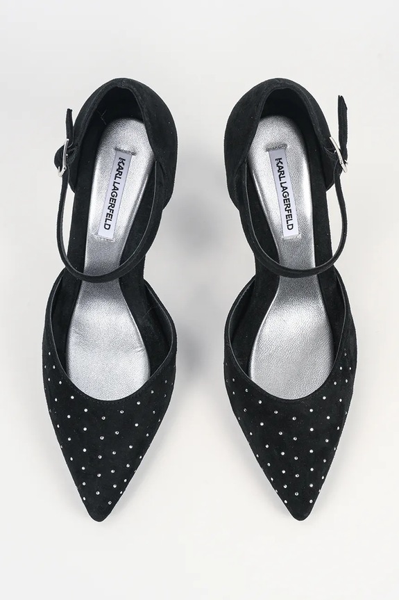 Замшевые туфли Karl Lagerfeld PREMIERE 90 чёрный KL33504A.50S