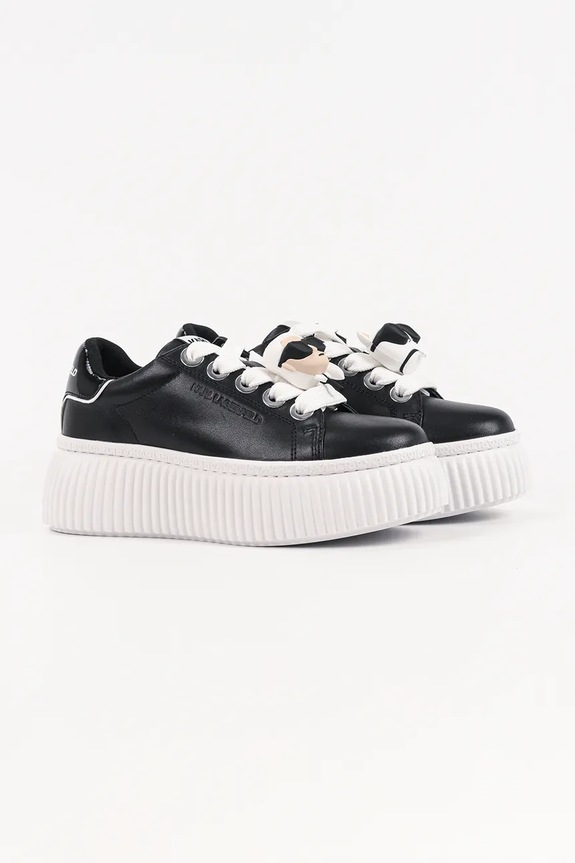 Karl Lagerfeld sneakersy skórzane KREEPER LO KL42336T.000 czarny SS26