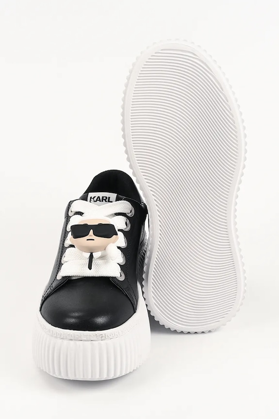 Karl Lagerfeld sneakersy skórzane KREEPER LO KL42336T.000 czarny