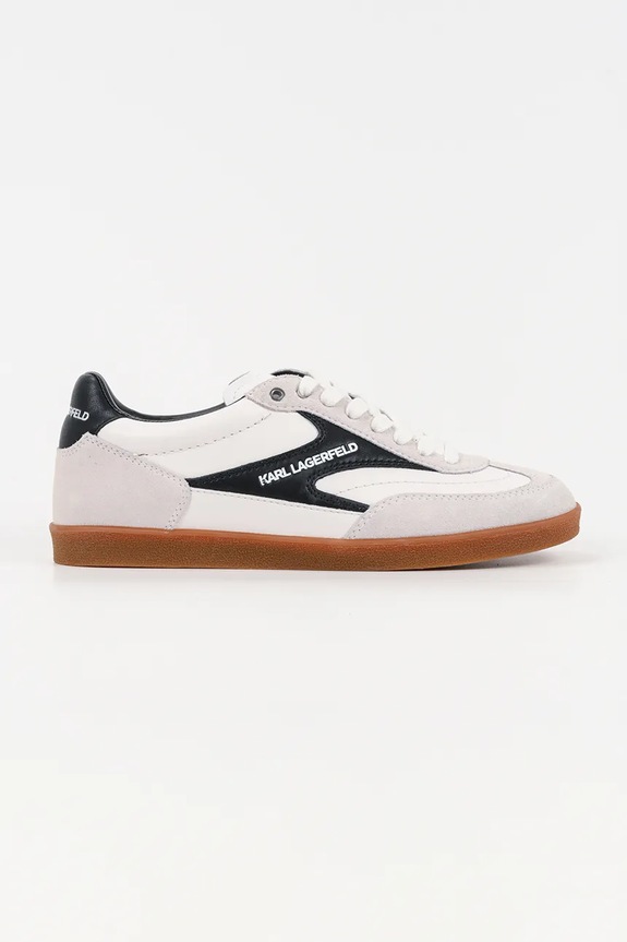 Karl Lagerfeld sneakers din piele KANDIDATE piele întoarsă alb KL63855.310
