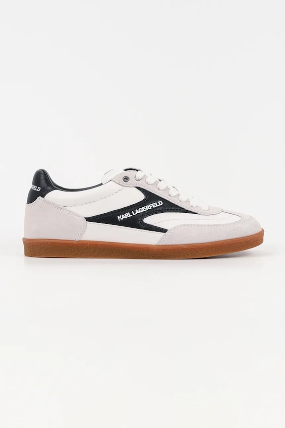 Karl Lagerfeld sneakers din piele KANDIDATE piele întoarsă alb KL63855.310