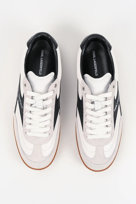 Karl Lagerfeld sneakers din piele KANDIDATE alb KL63855.310