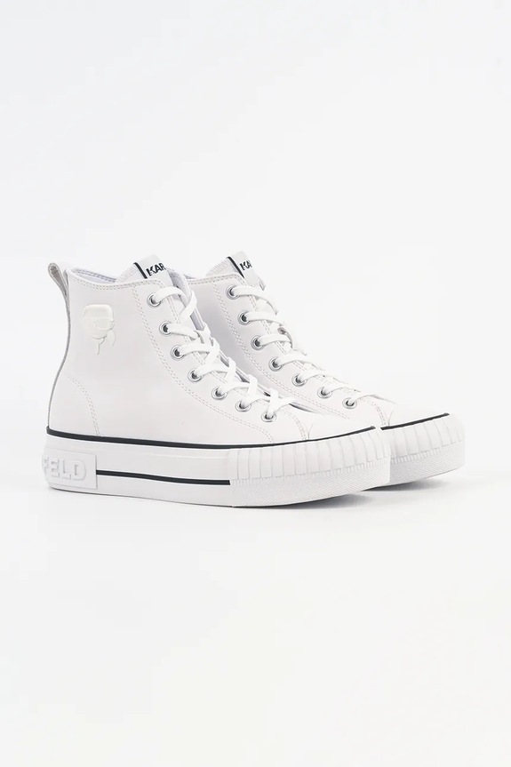 Karl Lagerfeld trampki skórzane KAMPUS MAX NFT KL60456.011 biały SS26