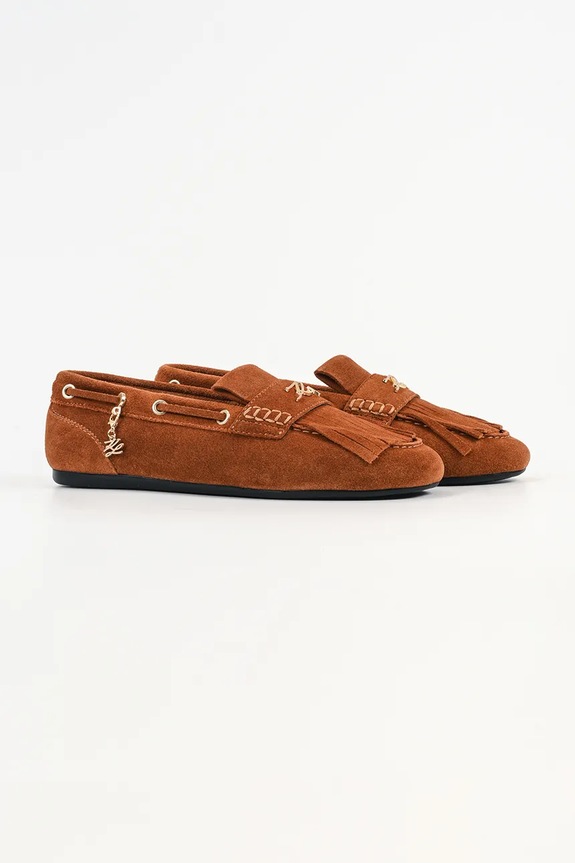 Karl Lagerfeld mocasini din piele întoarsă MARLEE KL41329A.533 maro SS26