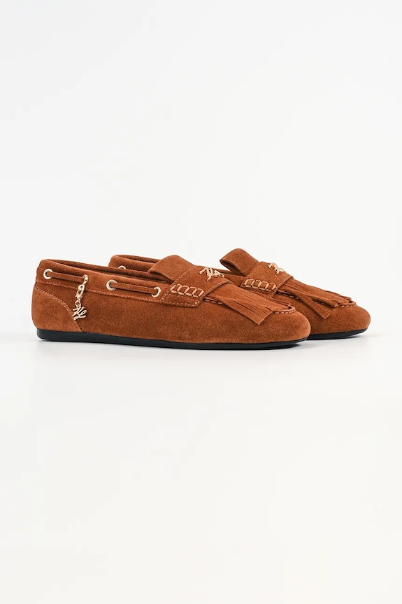 Karl Lagerfeld mocasini din piele întoarsă MARLEE KL41329A.533 maro SS26