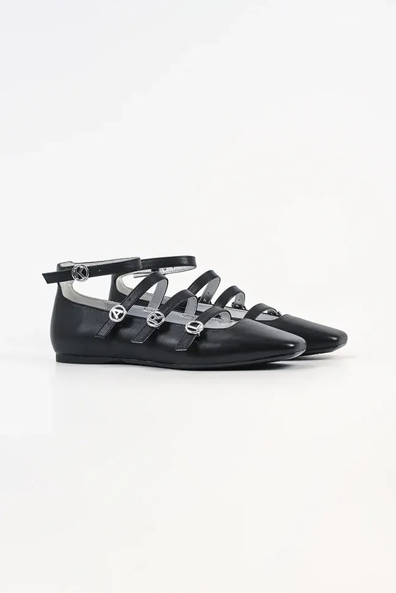 Karl Lagerfeld balerini de piele KONNIE KL40195.00S negru SS26