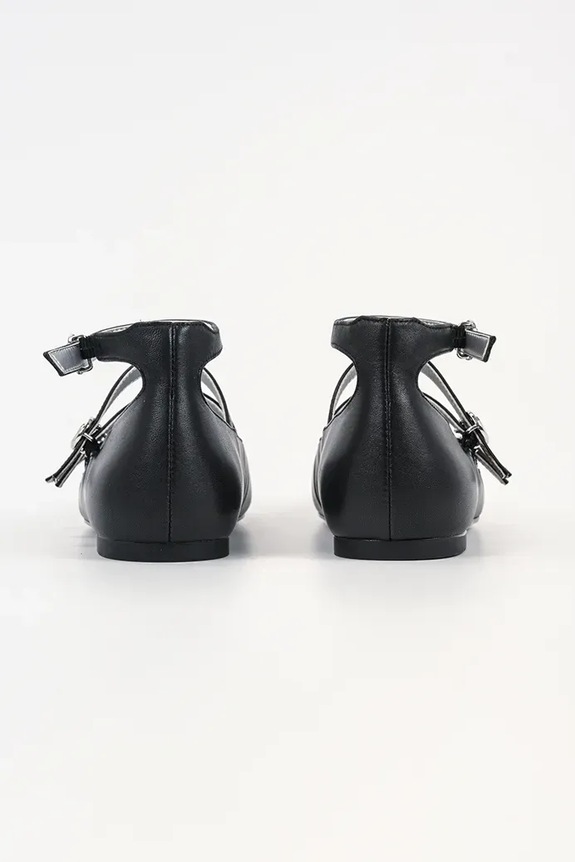 Încălțăminte Karl Lagerfeld balerini de piele KONNIE KL40195.00S negru