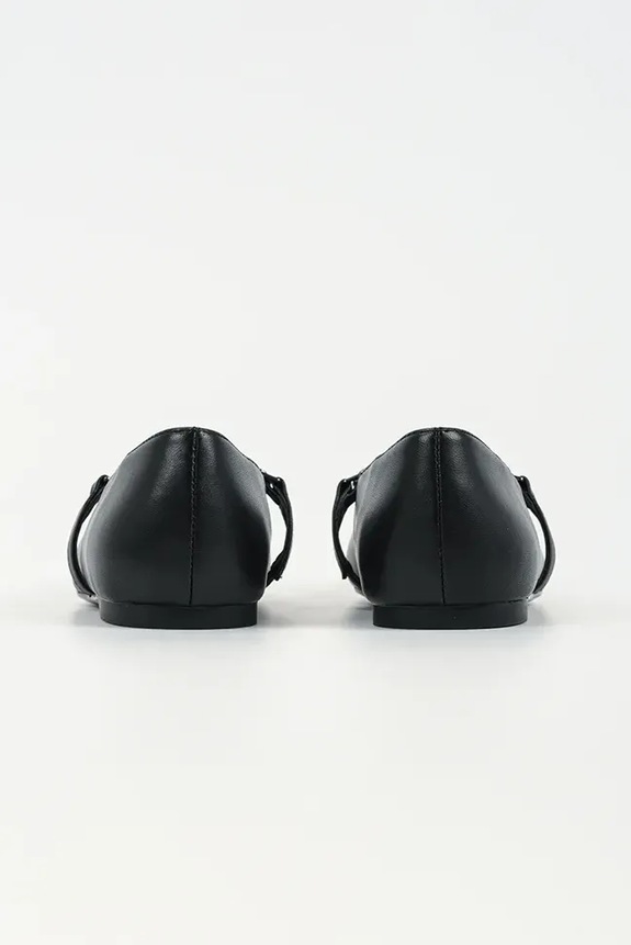 Încălțăminte Karl Lagerfeld balerini de piele KONNIE KL40196.00S negru