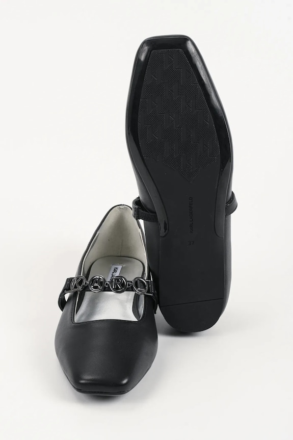 Karl Lagerfeld balerini de piele KONNIE KL40196.00S negru