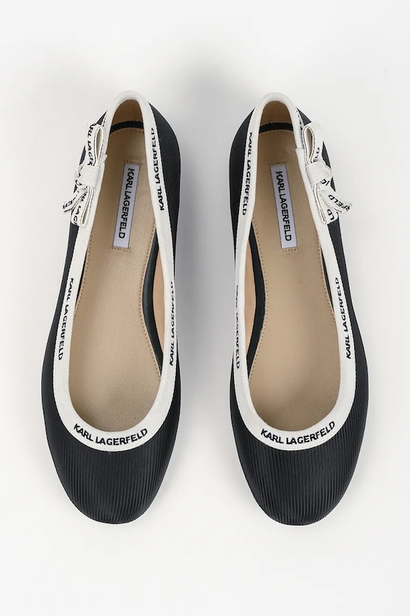 Karl Lagerfeld balerini KARO negru KL40129.H00