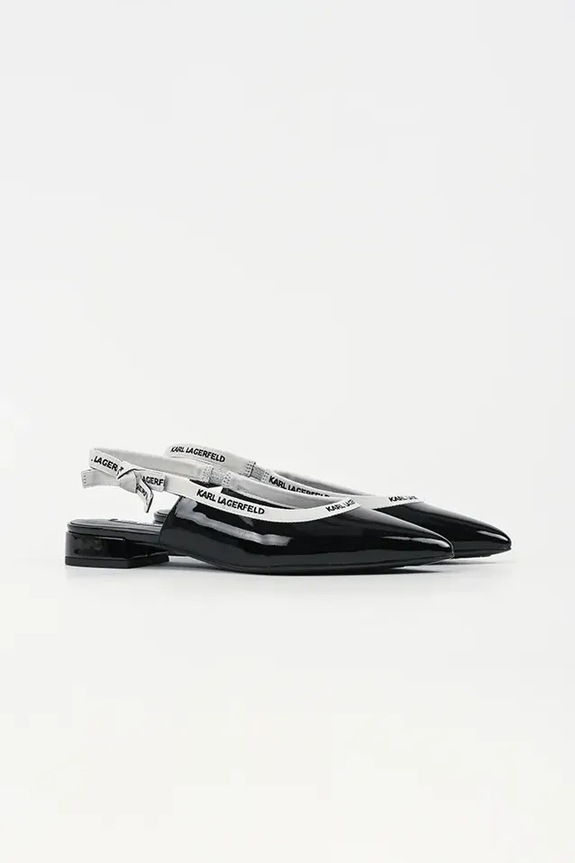Kožené balerínky Karl Lagerfeld KERRIE KL40159.1BP čierna SS26