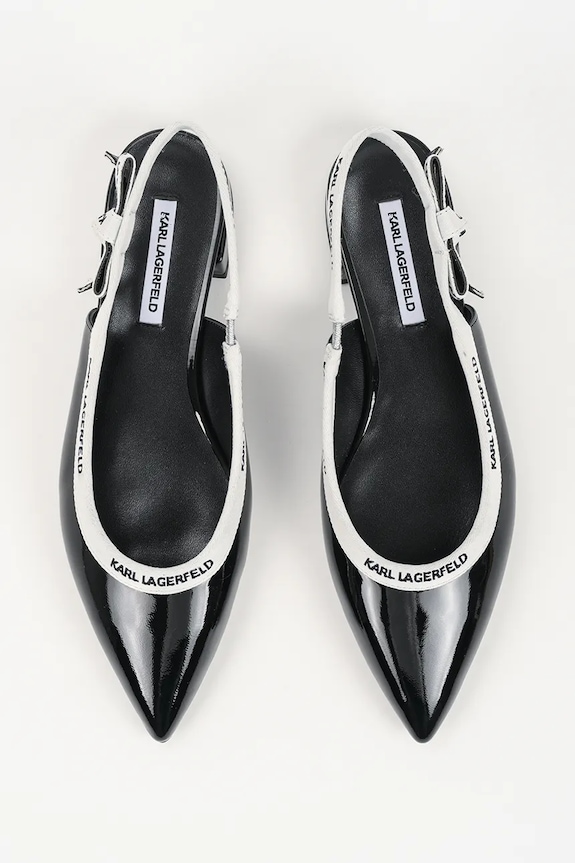 Kožené balerínky Karl Lagerfeld KERRIE čierna KL40159.1BP