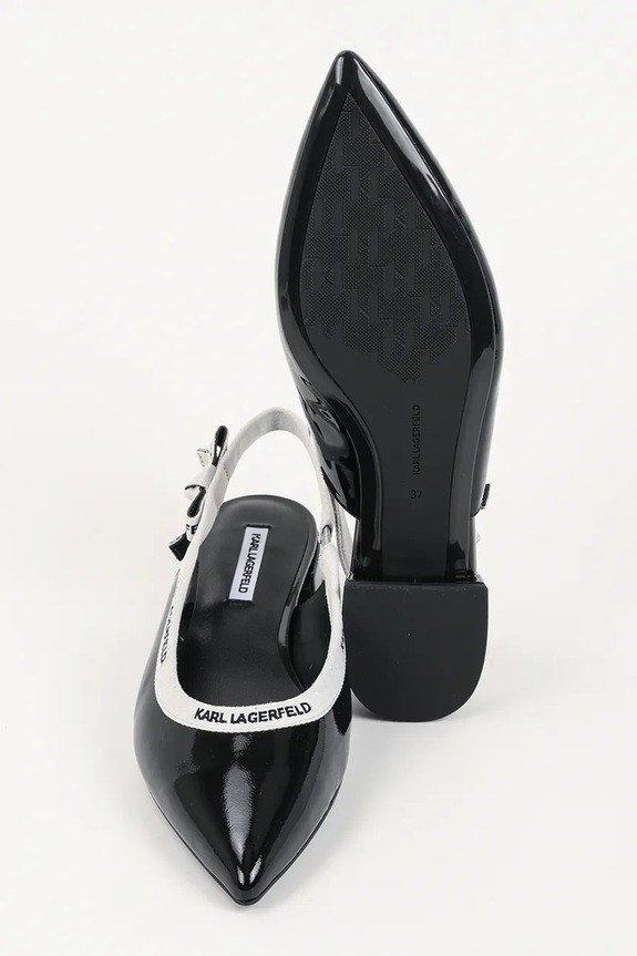 Kožené balerínky Karl Lagerfeld KERRIE KL40159.1BP čierna