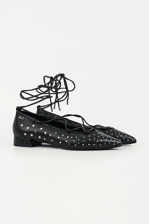 Karl Lagerfeld balerini de piele KERRIE KL40156.00S negru SS26