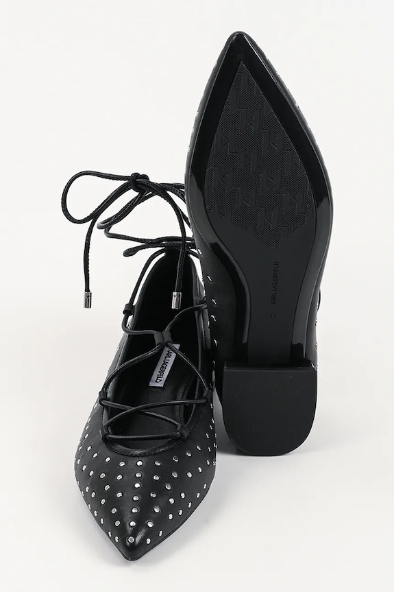 Karl Lagerfeld balerini de piele KERRIE KL40156.00S negru