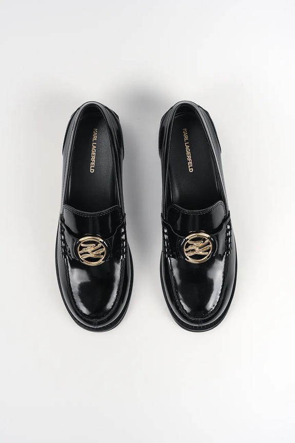 Karl Lagerfeld mocasini de piele MIA negru KL42126.000