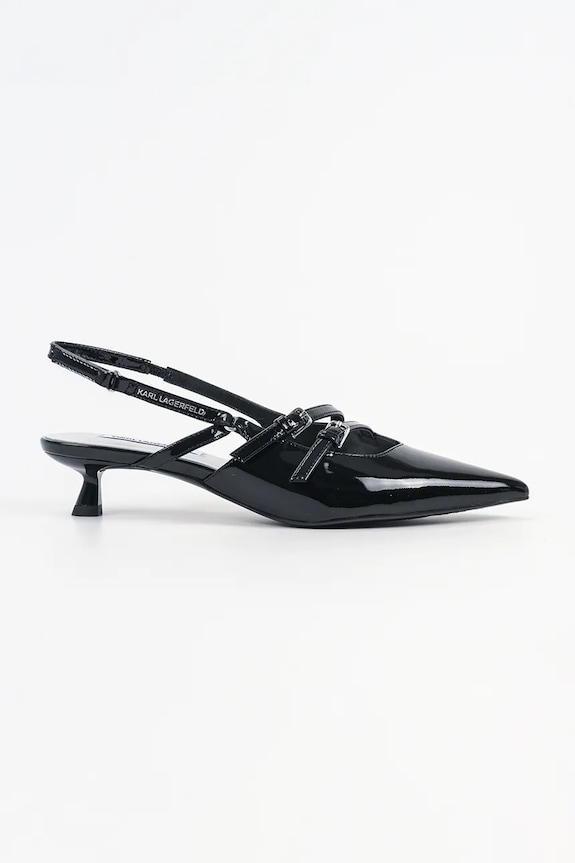 Шкіряні туфлі Karl Lagerfeld PASHA гострий чорний KL30105A.1BP