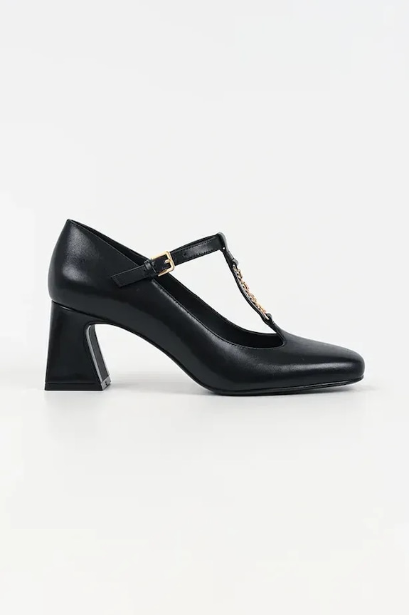 Karl Lagerfeld pantofi de piele BEATA gros negru KL31406.00G