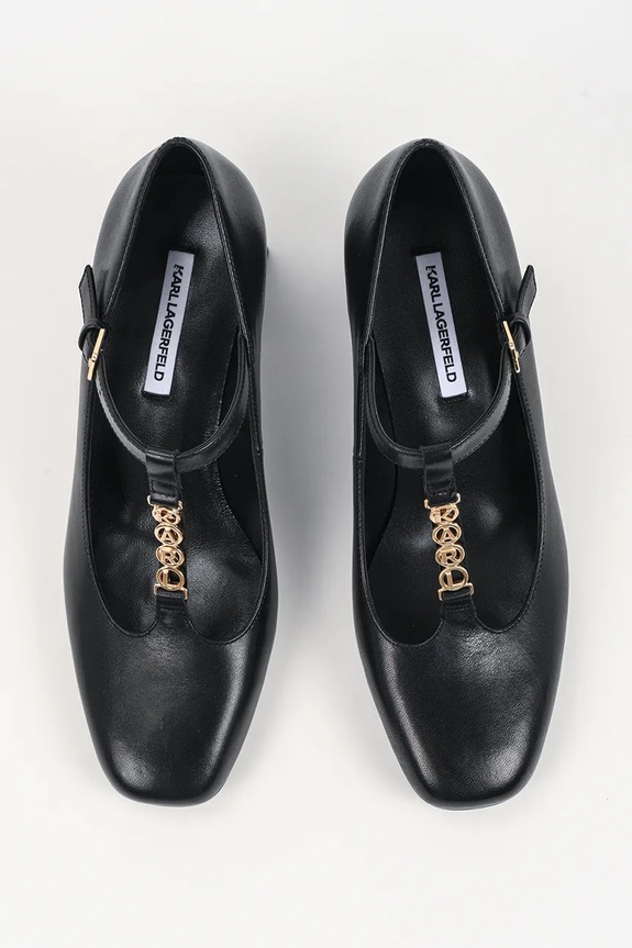 Karl Lagerfeld pantofi de piele BEATA negru KL31406.00G
