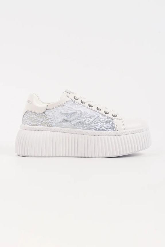 Karl Lagerfeld sneakers KREEPER LO textil alb KL42326.41W