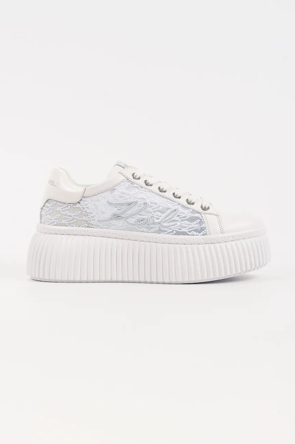 Karl Lagerfeld sneakers KREEPER LO textil alb KL42326.41W