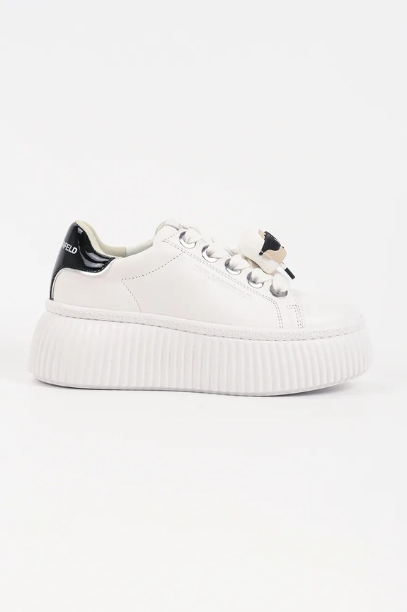Karl Lagerfeld sneakers din piele KREEPER LO Planet friendly alb KL42336T.011