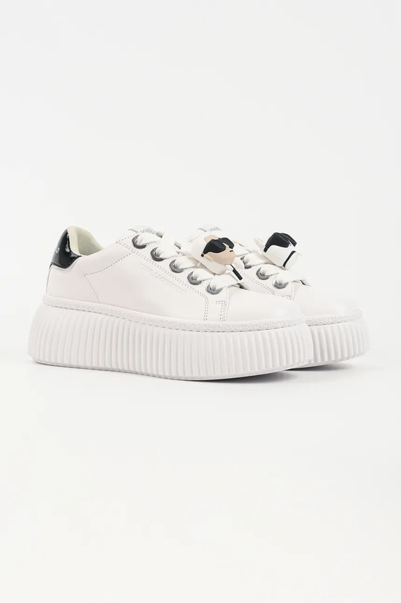 Karl Lagerfeld sneakers din piele KREEPER LO KL42336T.011 alb SS26