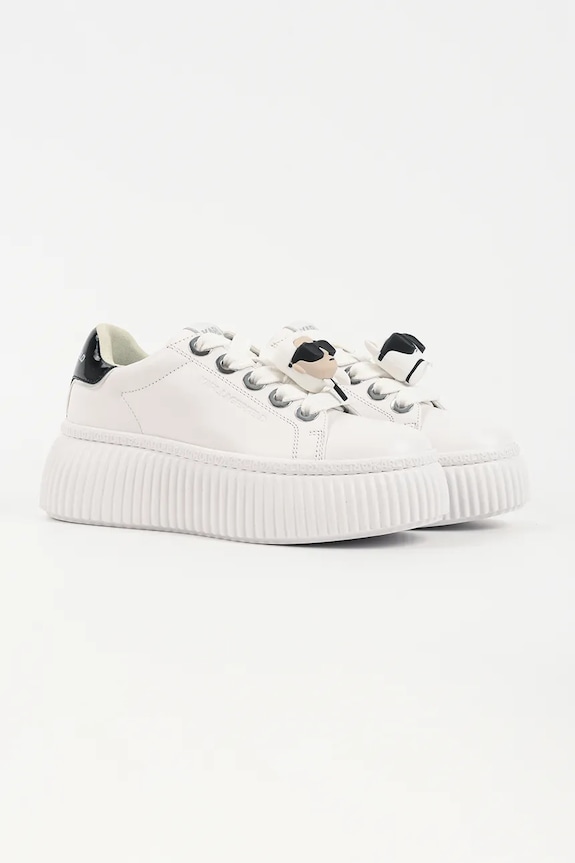Karl Lagerfeld sneakers din piele KREEPER LO KL42336T.011 alb SS26