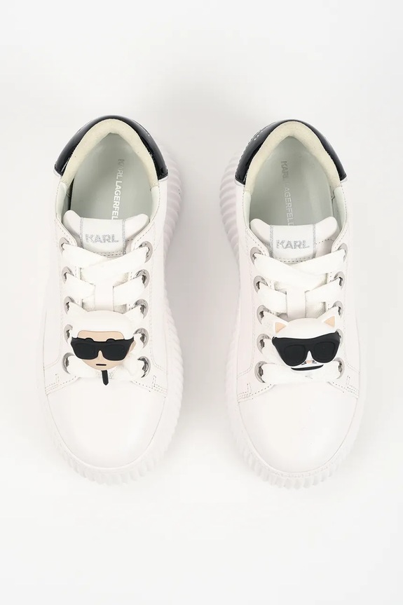 Karl Lagerfeld sneakers din piele KREEPER LO alb KL42336T.011