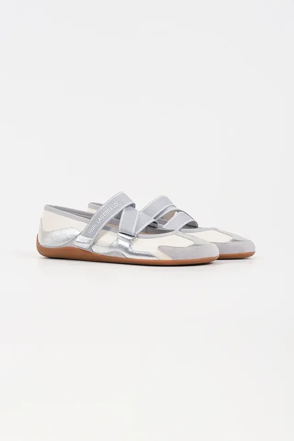 Karl Lagerfeld balerini de piele ALTIA KL66101.3SL argintiu SS26