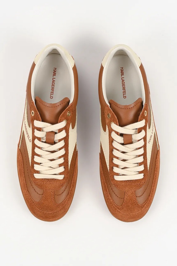 Karl Lagerfeld sneakers in pelle KANDIDATE marrone KL63855.323