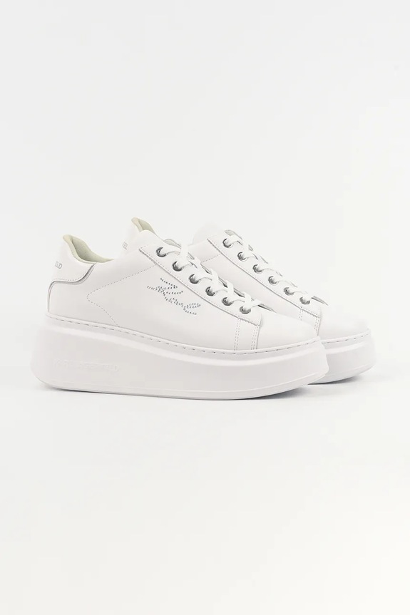 Karl Lagerfeld sneakersy skórzane ANAKAPRI KL63518A.01S biały SS26