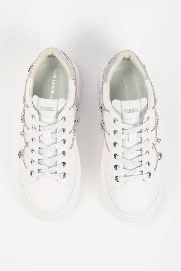 Karl Lagerfeld sneakersy skórzane ANAKAPRI biały KL63546.01S