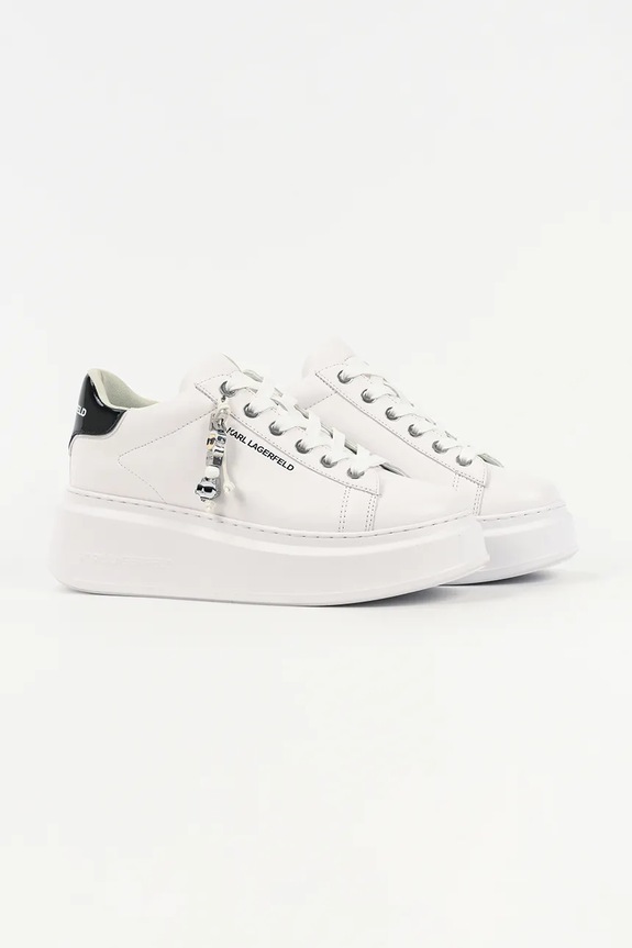 Δερμάτινα sneakers Karl Lagerfeld ANAKAPRI KL63516.011 λευκό SS26