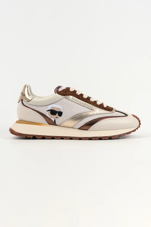 Karl Lagerfeld sneakers KAIRO NFT pelle fiore beige KL61130N.4T4
