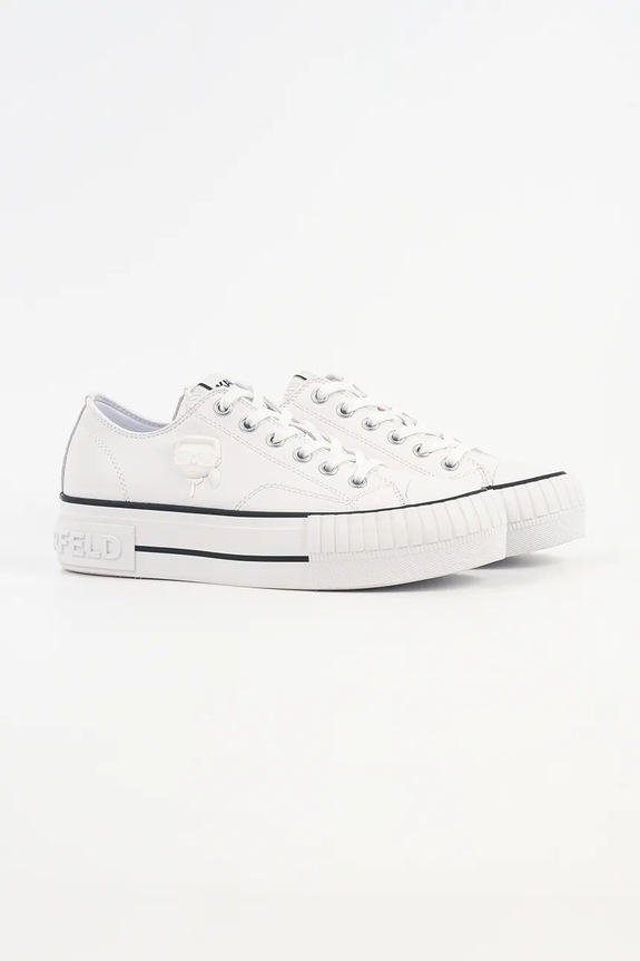 Karl Lagerfeld teniși de piele KAMPUS MAX NFT KL60426.011 alb SS26